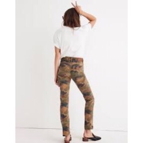 MADEWELL The High-Rise Slim Boyjean in Cottontail Camo NWT - Picture 2 of 14